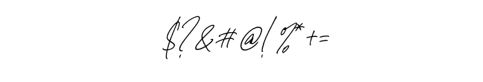 Romatine Signature Italic Font OTHER CHARS