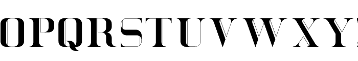 Rombus Serif With Line Font UPPERCASE