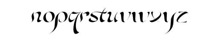 Romios-ThinItalic Font LOWERCASE