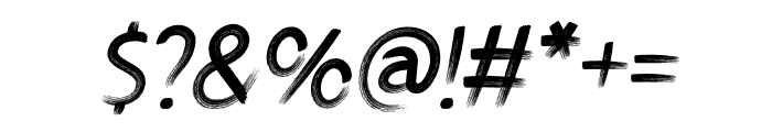 Roockay-Italic Font OTHER CHARS