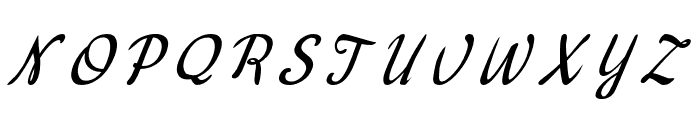 Roolly Italic Font UPPERCASE
