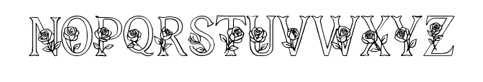 Rose Flower By Squeeb C Regular Font LOWERCASE