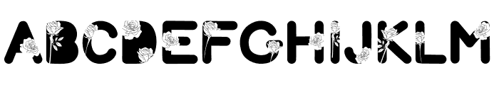 Rose Flower Font UPPERCASE