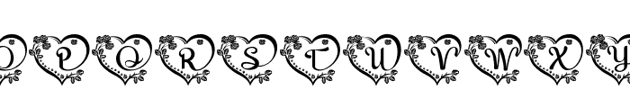Rose Heart Monogram Font LOWERCASE