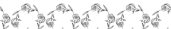 Rose Leaves Monogram Font OTHER CHARS