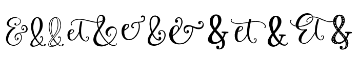 Roseroot Cottage Ampersands Font UPPERCASE