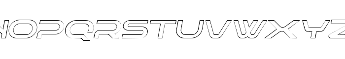 Rostex Oblique Outline Font UPPERCASE