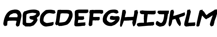 Rough Brush Italic Font LOWERCASE
