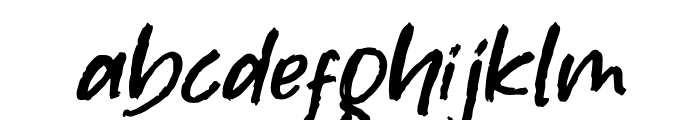 Roughnation Italic Font LOWERCASE