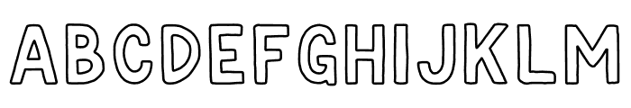 Roughwell Outline Font LOWERCASE