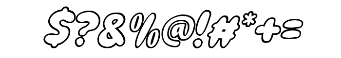 RoundBoundOutline-Italic Font OTHER CHARS