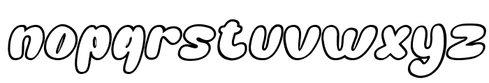 RoundBoundOutline-Italic Font LOWERCASE