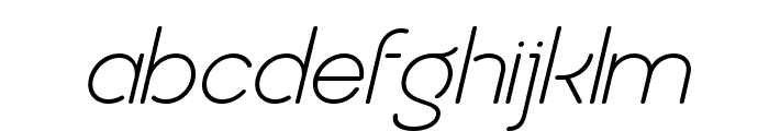 Rounded Quostige Light Italic Font LOWERCASE