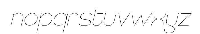Rounded Quostige Thin Italic Font LOWERCASE