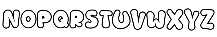 Rounded Robin Outline Outline Font UPPERCASE