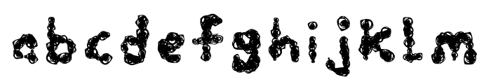 Rounded Scribble Font LOWERCASE