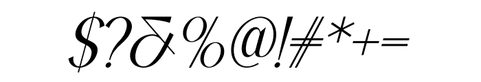 Rovallia Italic Font OTHER CHARS