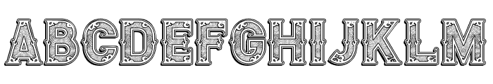 Royal Guilloche 1 Shadow Font LOWERCASE