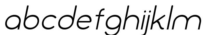 Royalstaf Thin Oblique Font LOWERCASE
