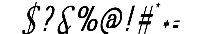 Ruby Ring Compressed Italic Font OTHER CHARS