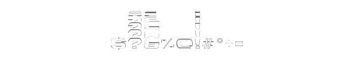 Rugen-ExpandedOutlineStacked Font OTHER CHARS