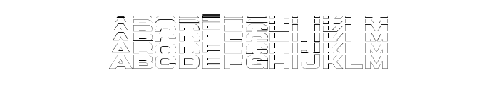 Rugen-ExpandedOutlineStacked Font LOWERCASE