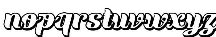 Rukishy Shadow Slant Font LOWERCASE