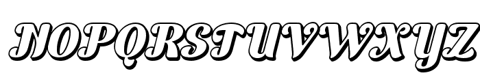 Rukishy-ShadowSlant Font UPPERCASE
