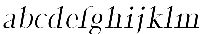 Runway regular-italic Font LOWERCASE