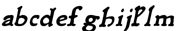 Rusch Oblique Bold Font LOWERCASE