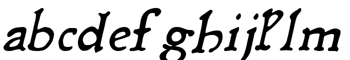 Rusch Oblique Font LOWERCASE
