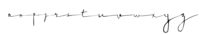 Rush Twist Signature Regular Font LOWERCASE