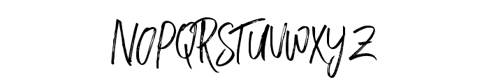RushtardBrush-Regular Font UPPERCASE