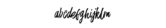 RushtardBrush-Regular Font LOWERCASE