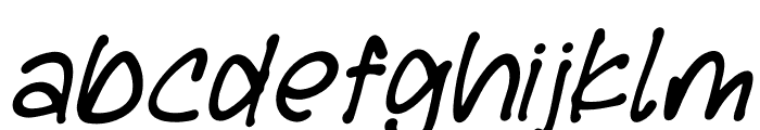 Rushway Notes Italic Font LOWERCASE