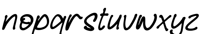 Rushway Notes Italic Font LOWERCASE