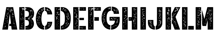 Rustline Stencil Regular Font UPPERCASE