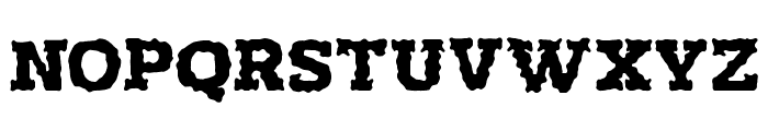 Rusty Plate Regular Font UPPERCASE