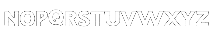 Rusty Rovers Outline Font UPPERCASE
