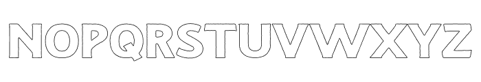 Rusty Rovers Outline Font LOWERCASE