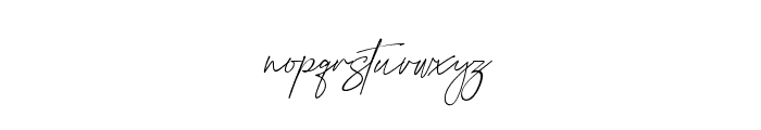 RuttarSignature-Regular Font LOWERCASE