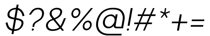 S6 Sans Light Italic Font OTHER CHARS