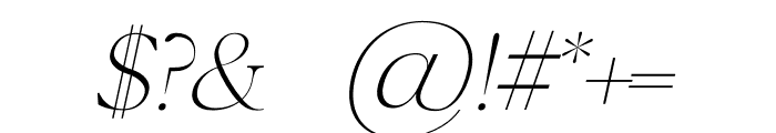 SAINTROSE Italic Font OTHER CHARS