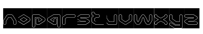 SCIFI UNIVERSE-Hollow-Inverse Font LOWERCASE