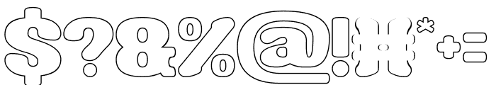 SEAFOOD-Hollow Font OTHER CHARS