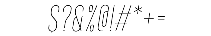 SEBLACK Thin Oblique Font OTHER CHARS