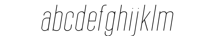 SEBLACK Thin Oblique Font LOWERCASE