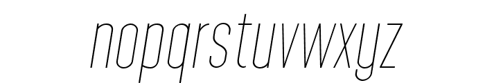 SEBLACK Thin Oblique Font LOWERCASE