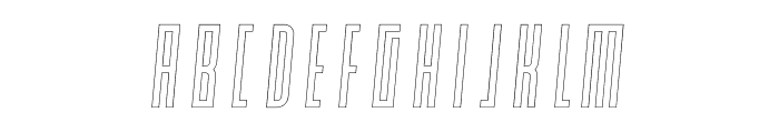 SEKOYA Outline Italic Font LOWERCASE