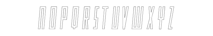 SEKOYA Outline Italic Font LOWERCASE